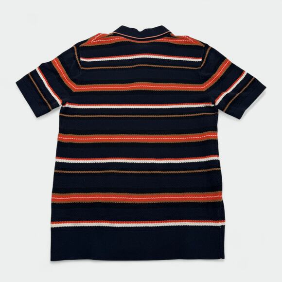Scotch & Soda Mens M Knit Polo Shirt Multicolor Striped Cotton Short Sleeve TV - Picture 14 of 14